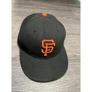 New Era SanFrancisco Giants 7 / 55.8 Black Orange Fitted Hat